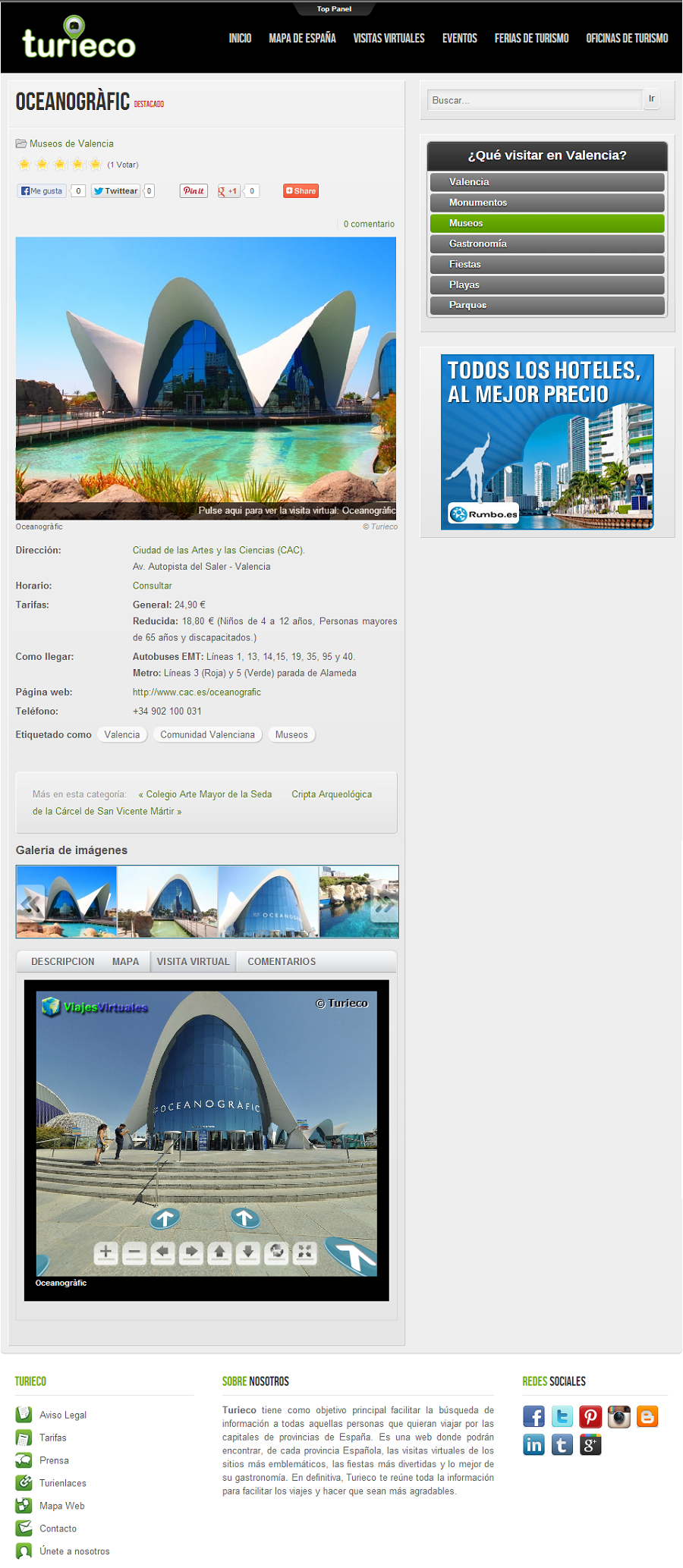 Portal web turístico Turieco